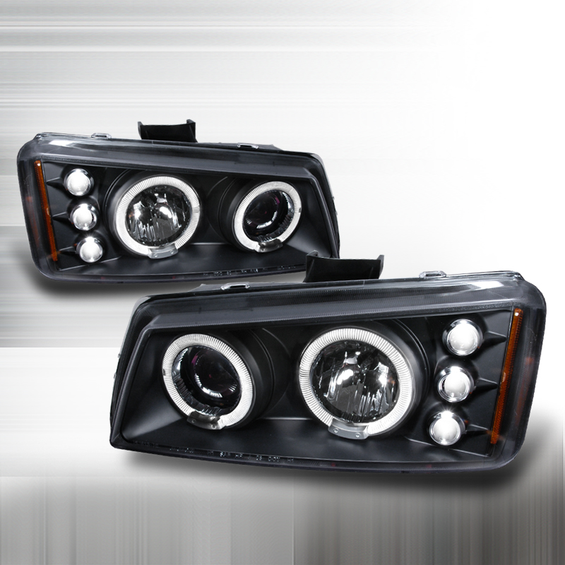 Halo LED Projector Black DOEs Not Fit Model With Body Cladding Kit for Chevrolet Avalanche years 2003-2006