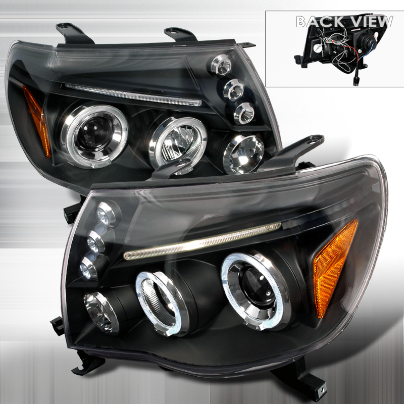 Halo LED Projector Black for Toyota Tacoma years 2005-2010