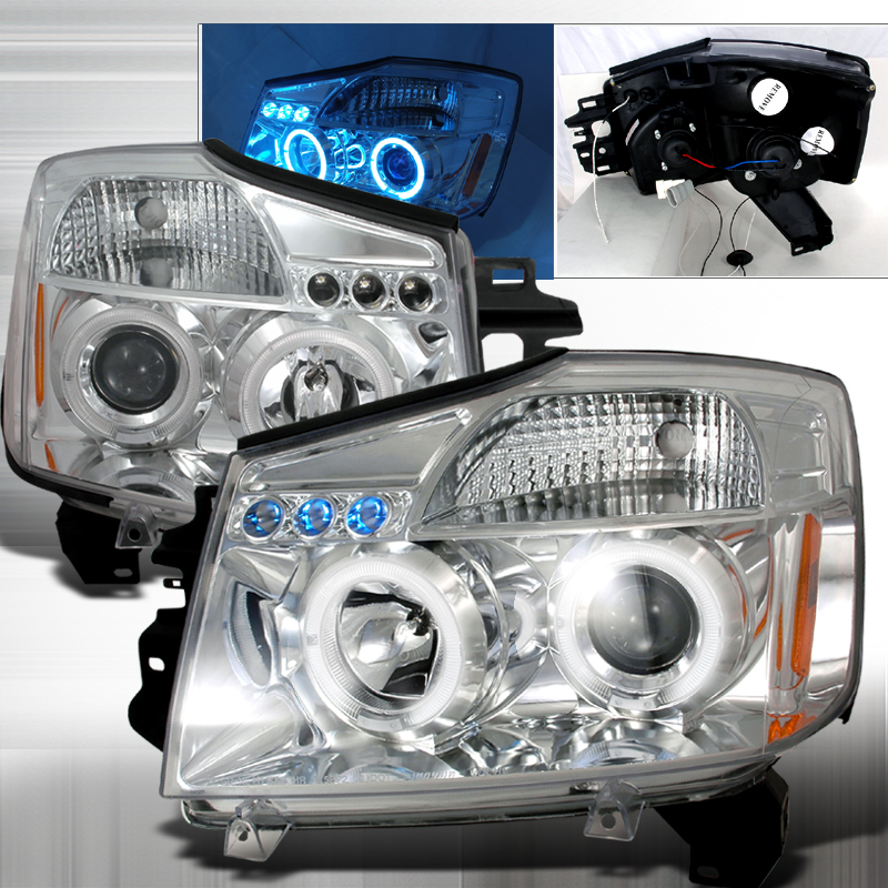 Halo LED Projector Chrome for Nissan Armada years 2004-2007