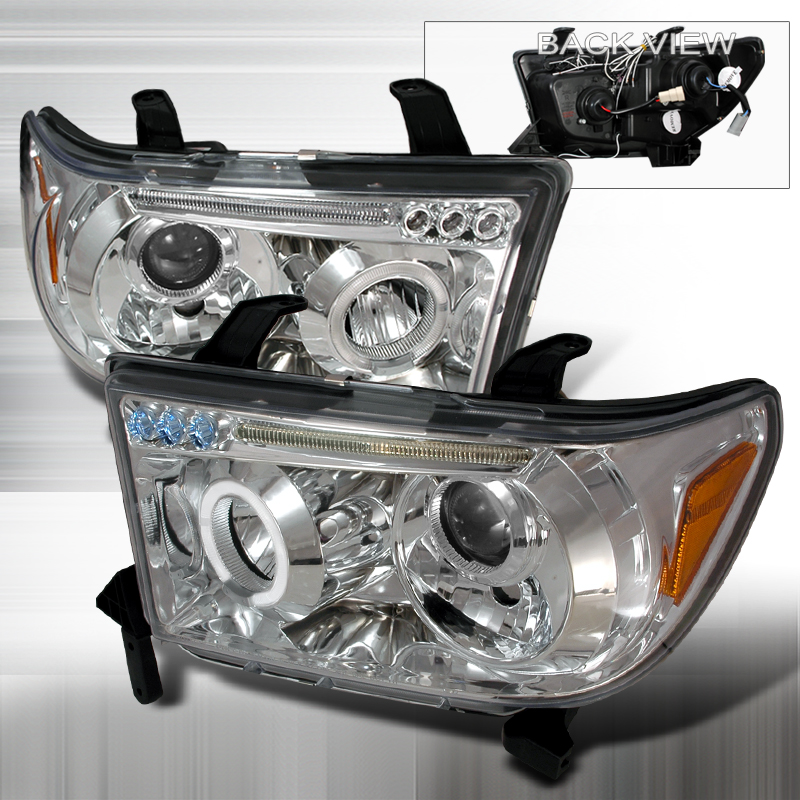 Halo LED Projector Chrome for Toyota Tundra years 2007-2011