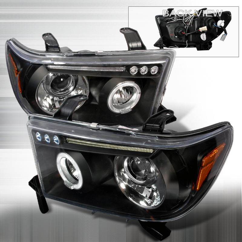 Halo LED Projector Black for Toyota Tundra years 2007-2011