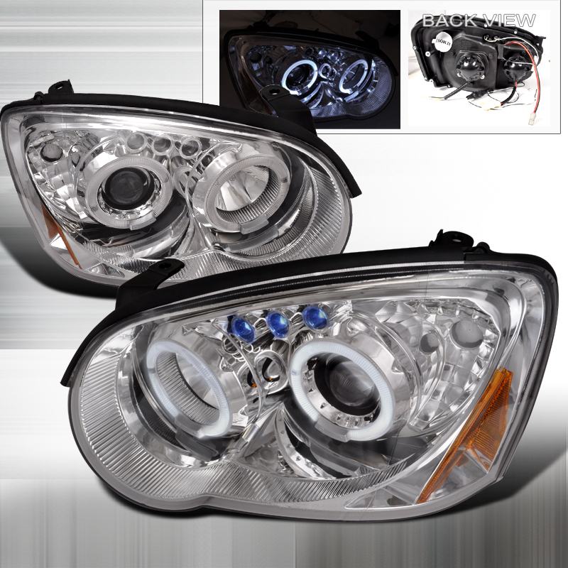 Halo LED Projector Chrome for Subaru Impreza years 2004-2005