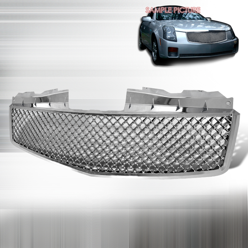 V2 Style Front Grille in Chrome for Cadillac CTS 2003 to 2006