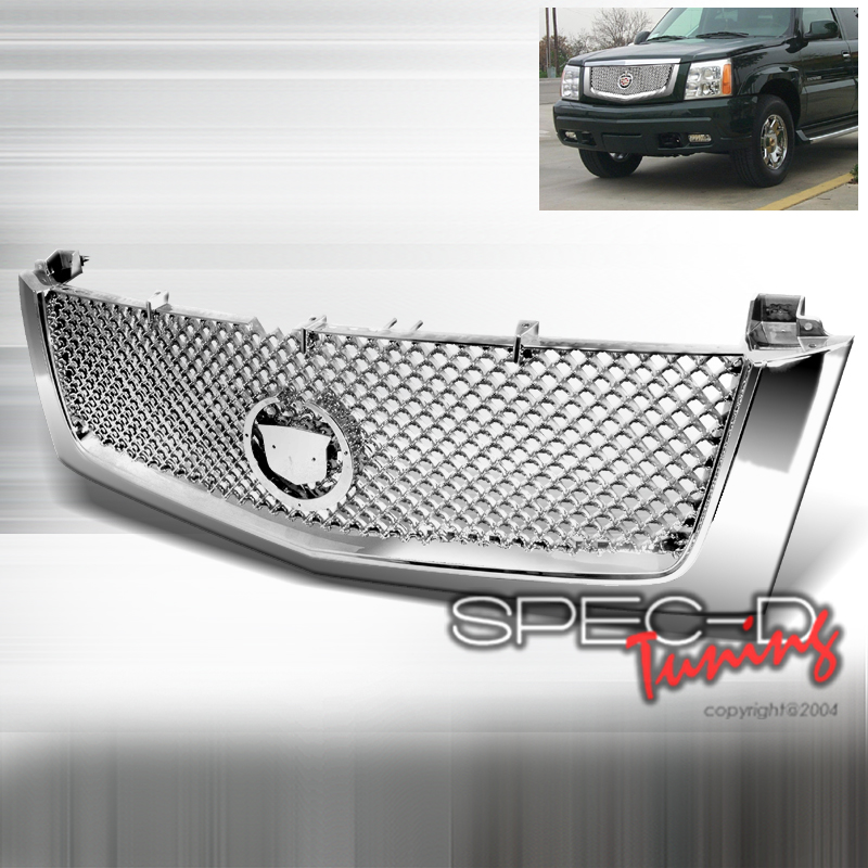 SRX Style Mesh Chrome Grille for Cadillac Escalade 2002 to 2006