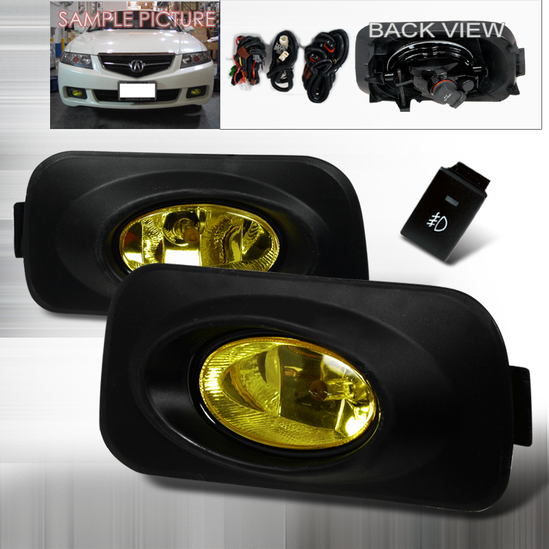 OEM Style Yellow Fog Lights for Acura TSX Years 2004-2006