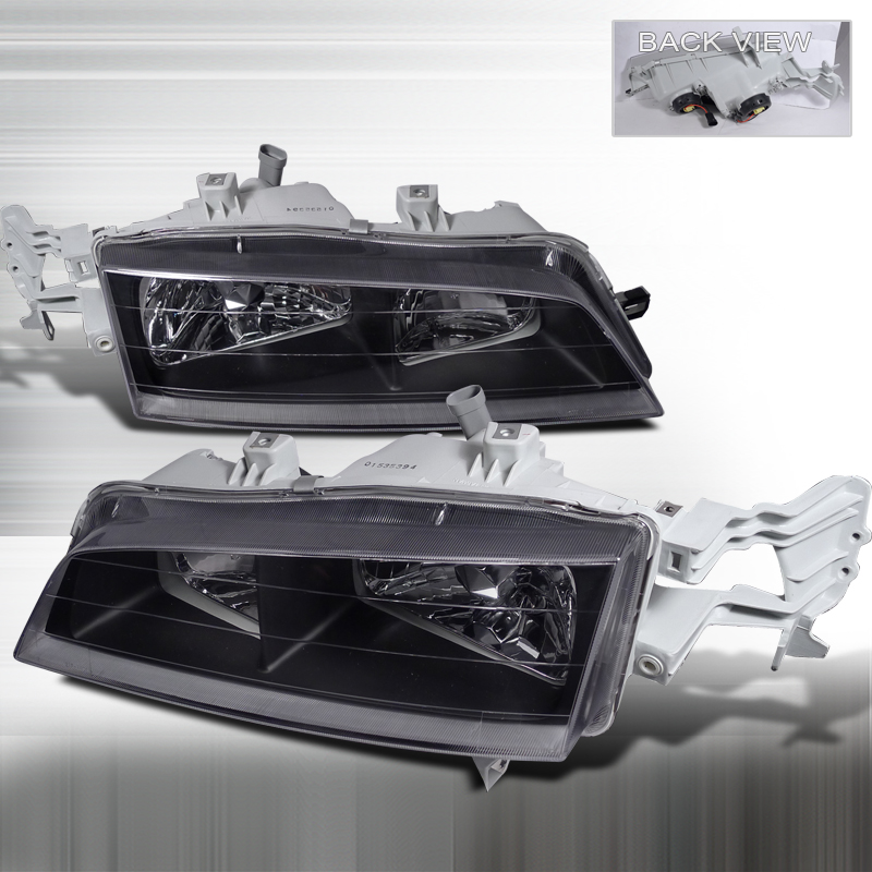 Crystal Housing Headlights Black for Honda Accord years 1994-1997