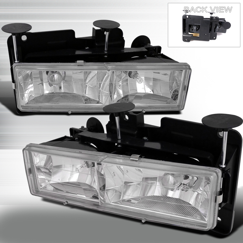 Crystal Housing Headlights Chrome for Chevrolet C10 years 1988-1998