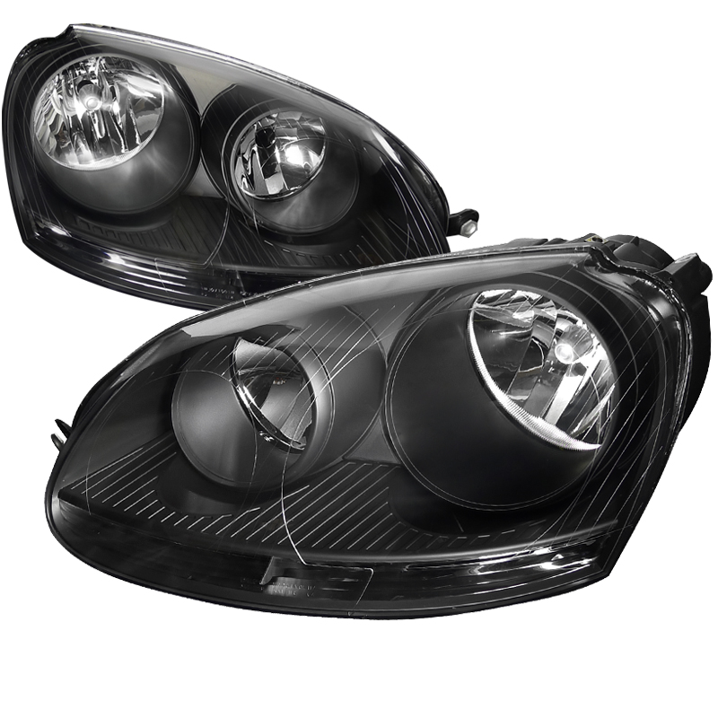 Black Housing Euro Headlight for Volkswagen Jetta  years 2005-2010