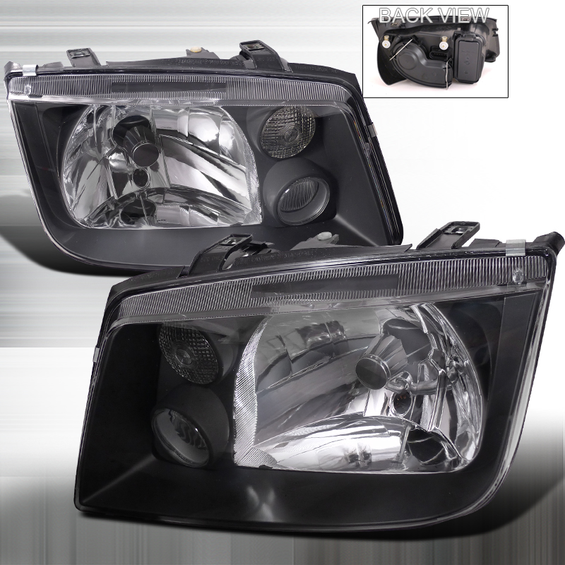 JDM Headlights - Black for Volkswagen  Jetta  years 1999-2004