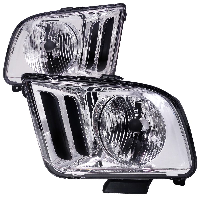 Euro Headlight Chrome Housing  for Ford  Mustang  years 2005-2009