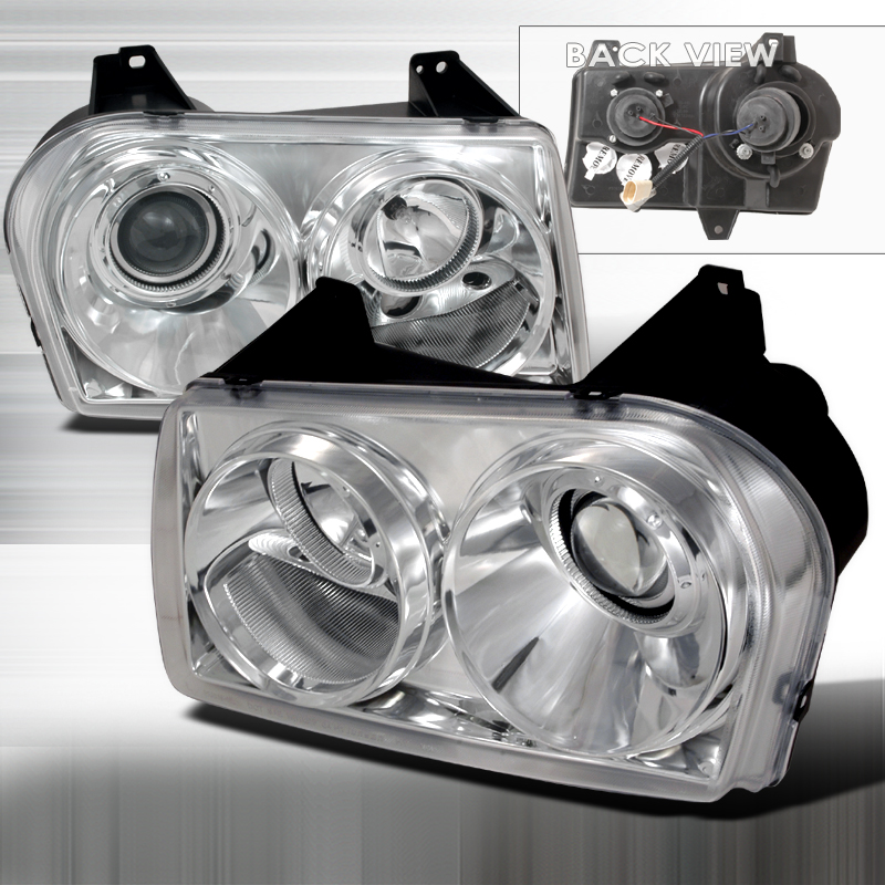 Projector Headlight -  Chrome for Chrysler 300c years 2005-2010