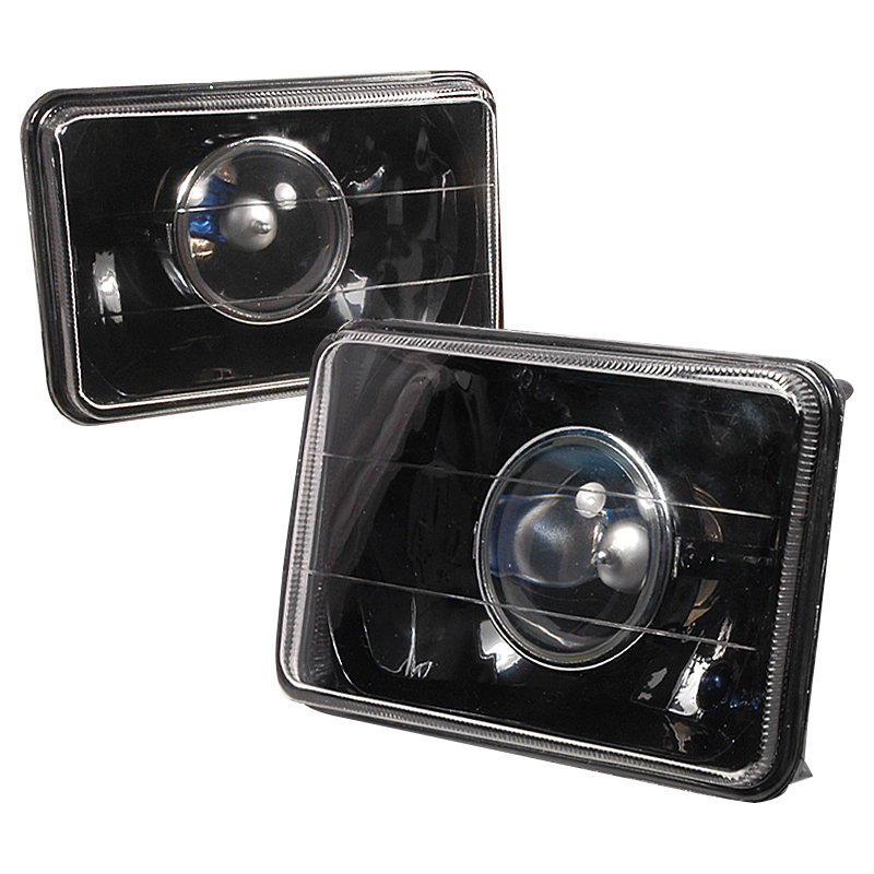 Universal 4x6 Projector Headlights Black