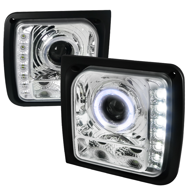 Projector Headlight Chrome Housing for Jeep Cherokee years 1997-2001