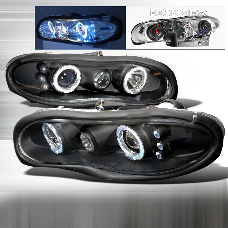 Halo LED Projector Black for Chevrolet Camaro years 1998-2002