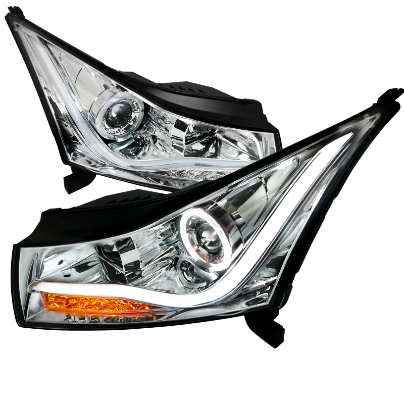 LED Halo Projector Headlight Chrome for Chevrolet Cruze years 2011-2013