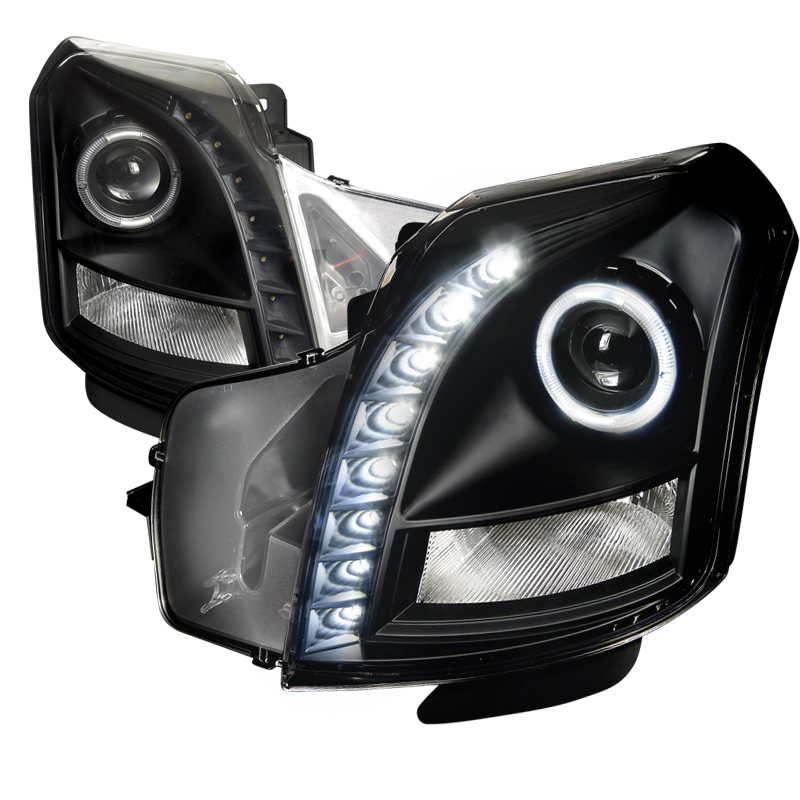 Halo Projector Headlight Black - Not Compatible With Factory Xenon for Cadillac CTS years 2003-2007