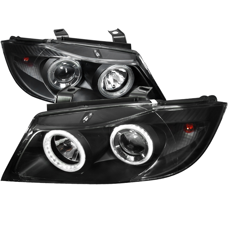 Projector Headlight Black Housing Aith Daylight Ring Kit for BMW E90 years 2005-2008