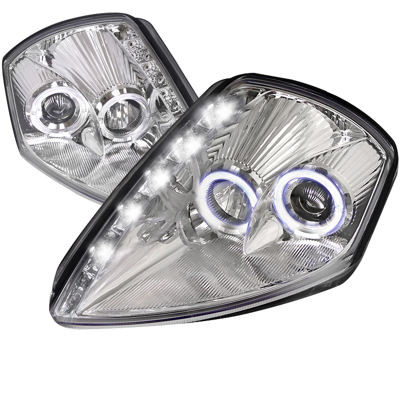 LED Halo Projector Headlight Chrome Housing for Mitsubishi Eclipse years 2000-2005