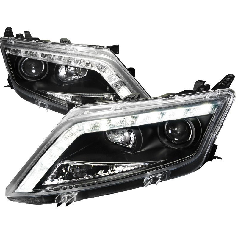 Projector Headlights Black Housing for Ford Fusion years 2010-2013