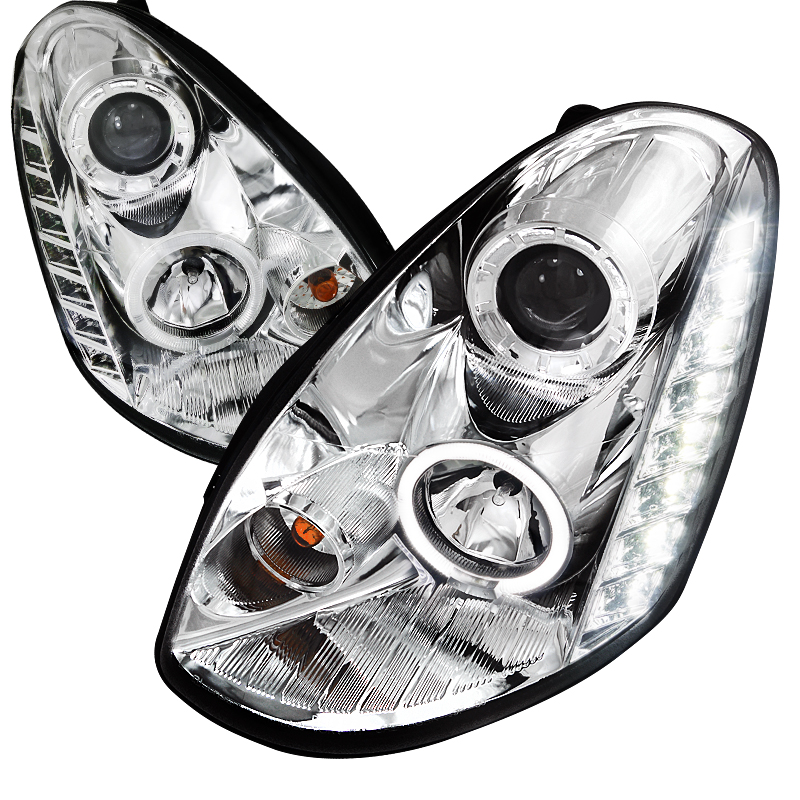 Projector Headlight Chrome Housing Sedan Model for Infiniti G35 years 2005-2006