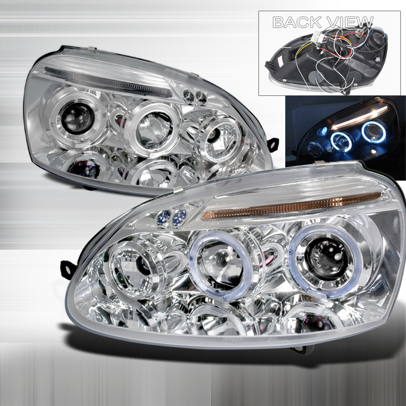 Halo LED Projector Chrome for Volkswagen Jetta years 2006-2008