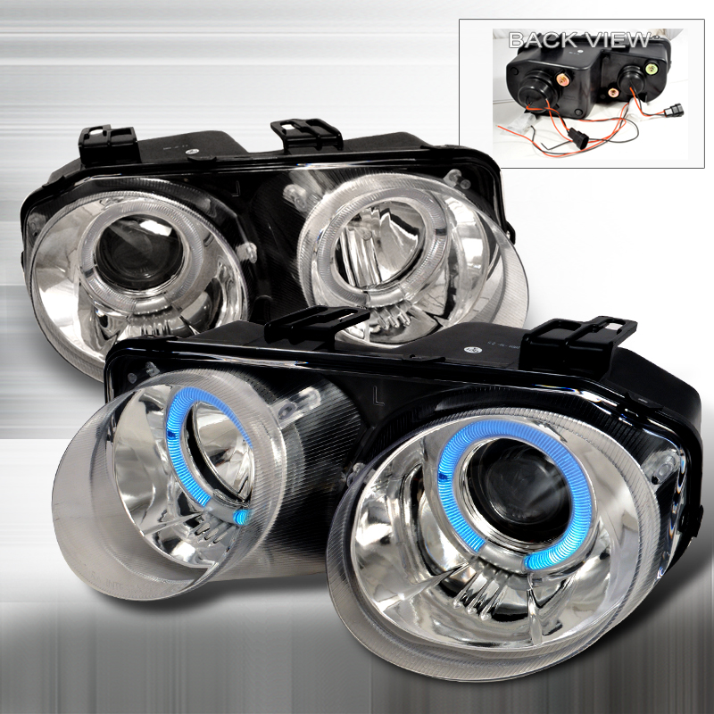 2/4 Doors Dual Halo Projector Headlights Chrome for Acura Integra years 1998-2001