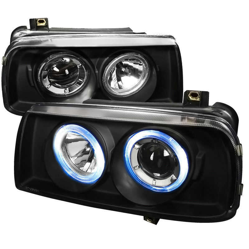 Projector Headlights Black for Volkswagen Jetta years 1993-1998