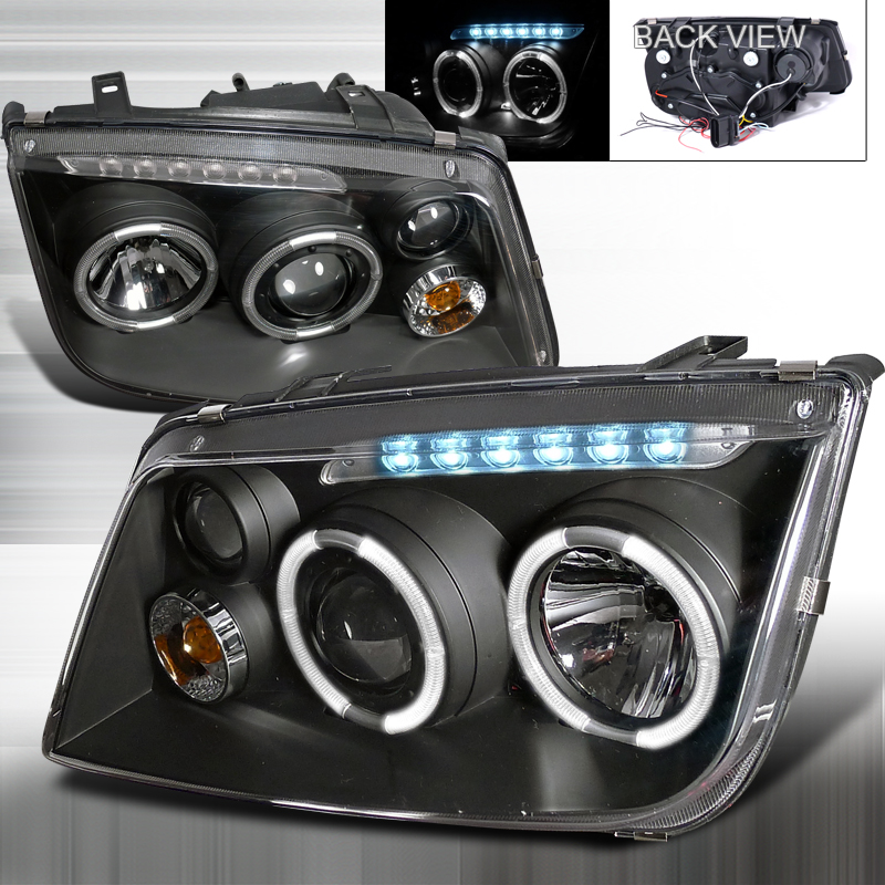 Projector Headlight Black Housing for Volkswagen Jetta years 1999-2004