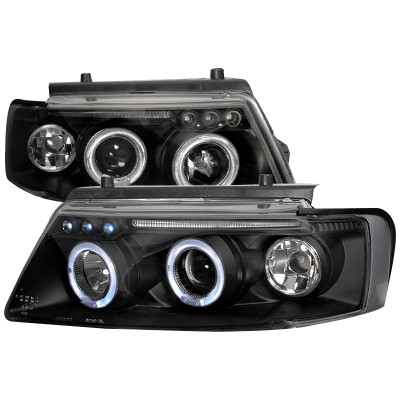 Halo LED Projector Black for Volkswagen Passat years 1997-2000