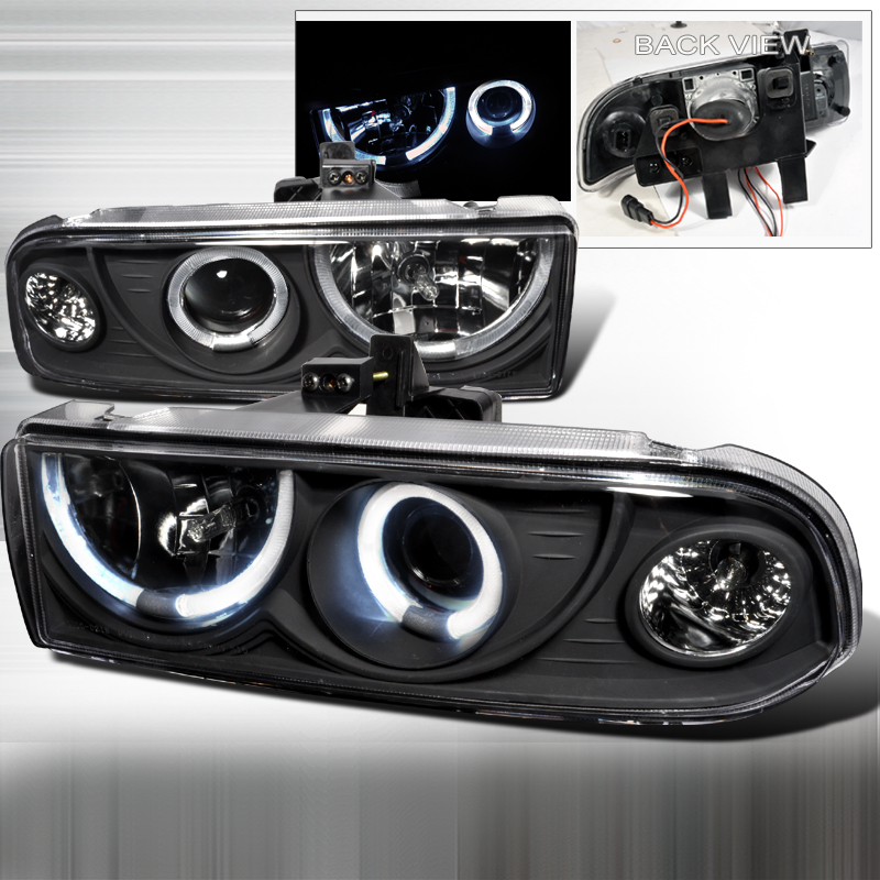 Projector Headlight Black Housing for Chevrolet S10 years 1998-2004