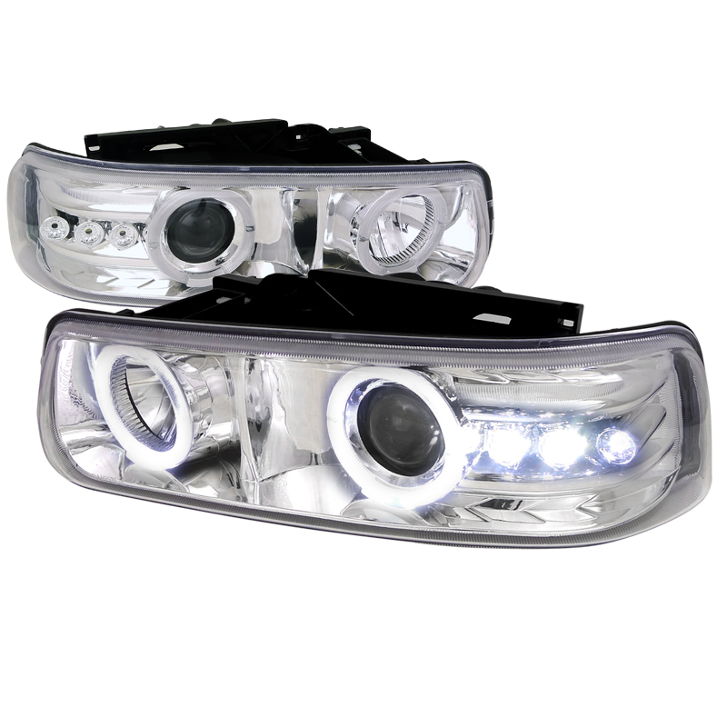 Projector Headlight Chrome Housing for Chevrolet Suburban years 2000-2006