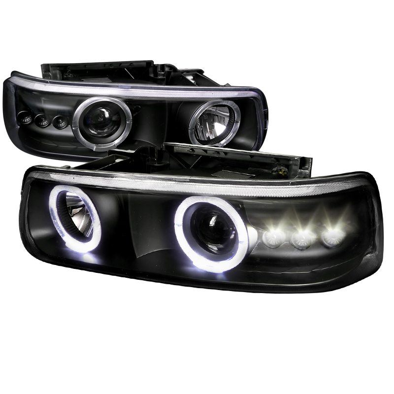 Projector Headlight Black Housing for Chevrolet Suburban years 2000-2006