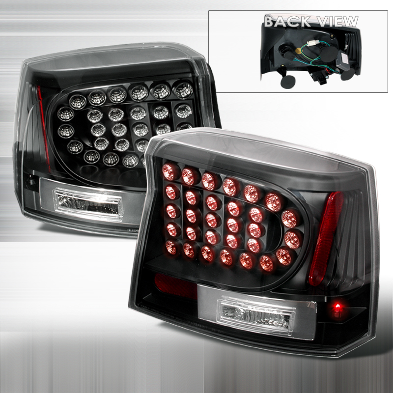 LED Tail Lights Black for Dodge Charger years 2005-2008