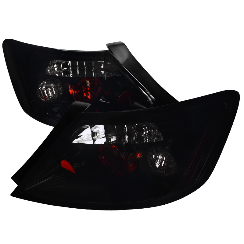 Euro Tail Lights Glossy Black Housing With Smoke Lens for Honda Civic years 2006-2010