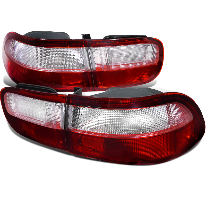 Coupe And Sedan Red Clear Tail Lights for Honda Civic  years 1992-1995