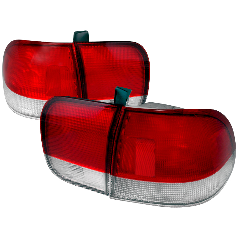 Tail Lights Red Clear 4 Door for Honda Civic  years 1996-1998