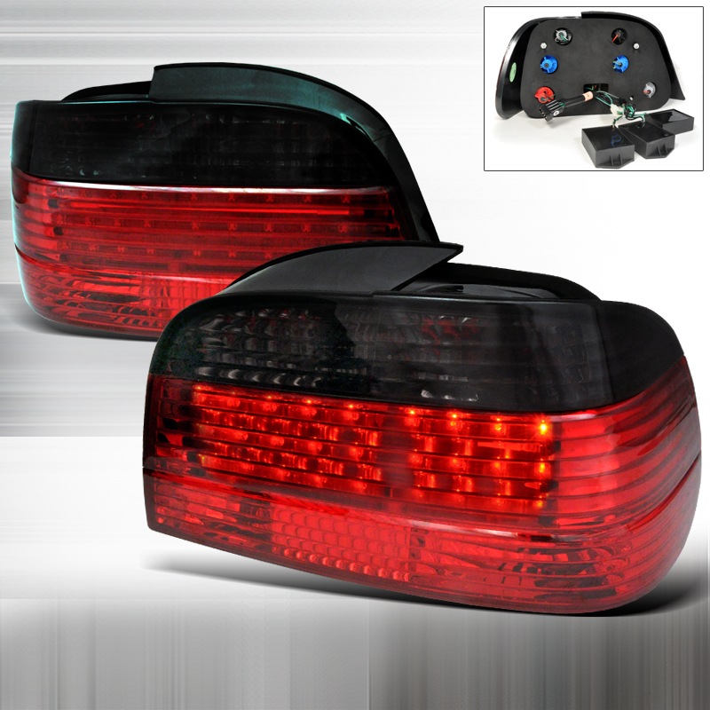 7 Series Fiber Optic LED Tail Light Red Smoke for BMW E38 years 1995-2001