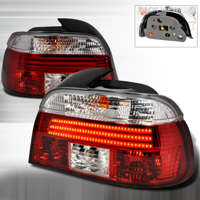 5 Series Fiber Optic LED Tail Light Red Clear for BMW E39 years 1997-2000