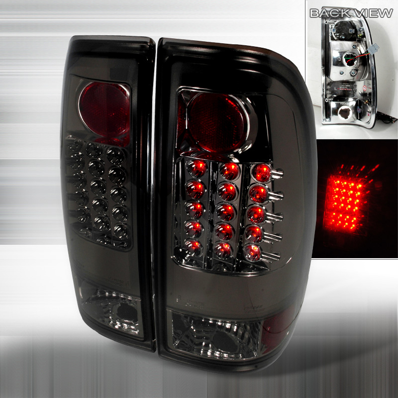 LED Tail Lights Smoke for Ford F350 years 1999-2007