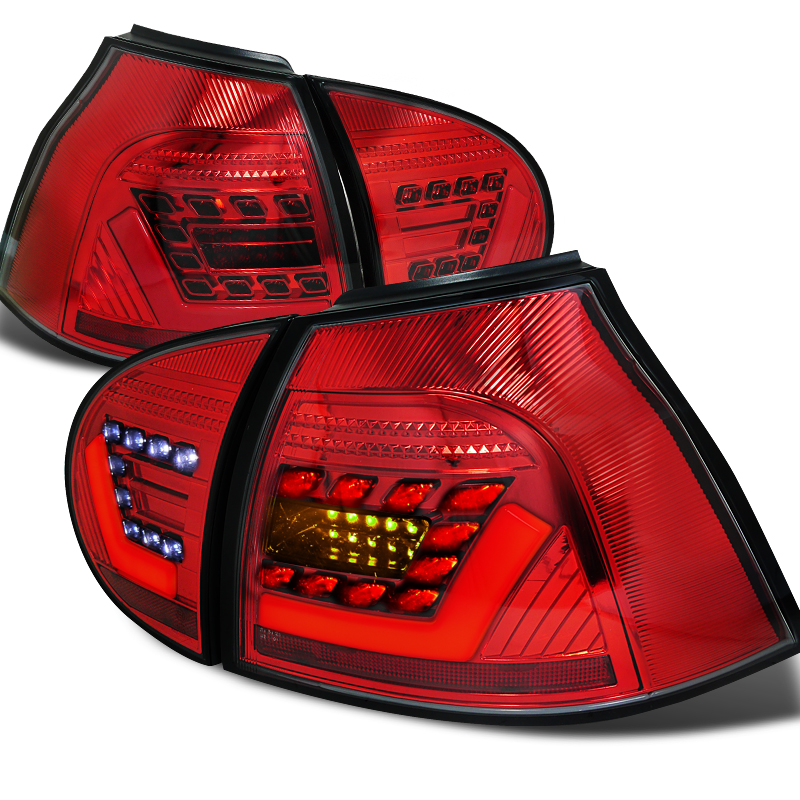 Gti V LED Tail Lights Red for Volkswagen  Golf  years 2005-2009