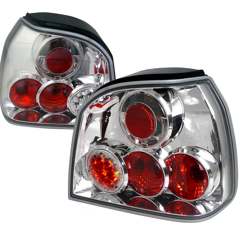 LED Tail Lights Chrome Housing for Volkswagen  Golf  years 1993-1998