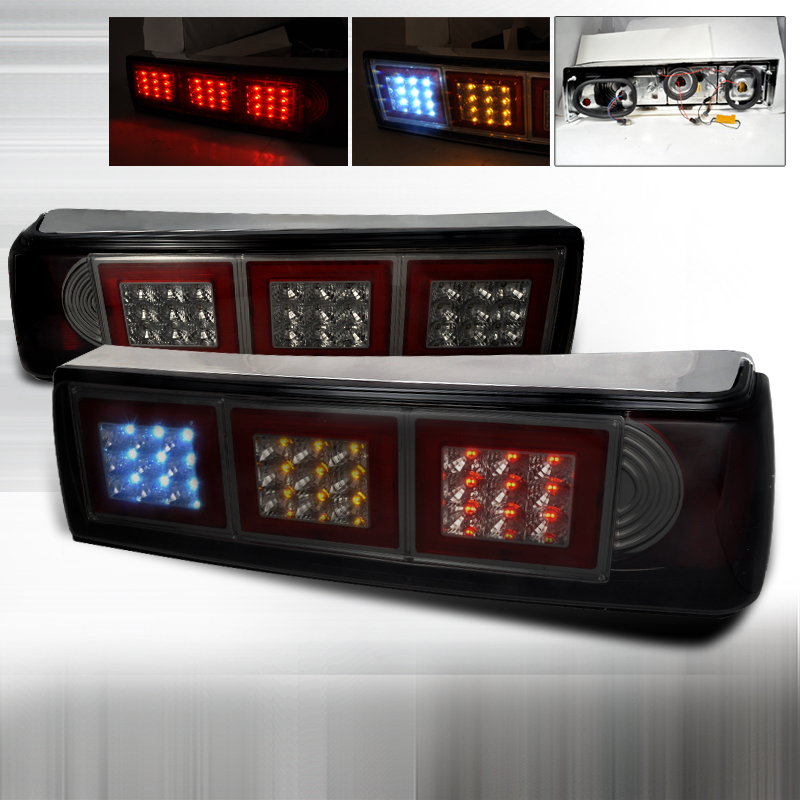 LED Tail Lights Smoke for Ford Mustang years 1987-1993