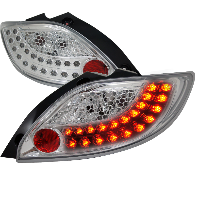 Chrome LED Tail Lights for Mazda  2 years 2011-2012