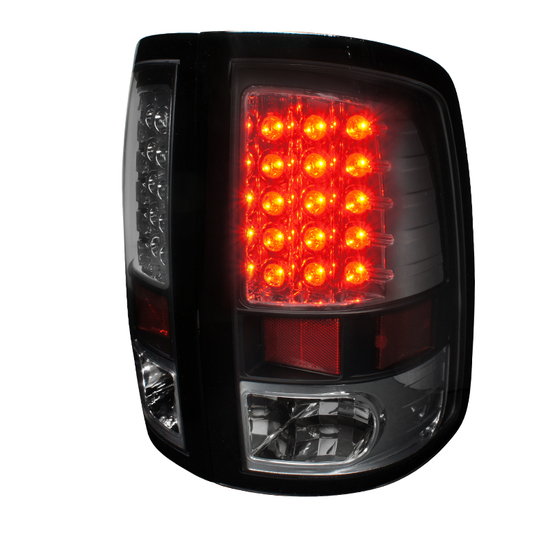 LED Tail Lights Black Housing for Dodge  RAM  years 2009-2013