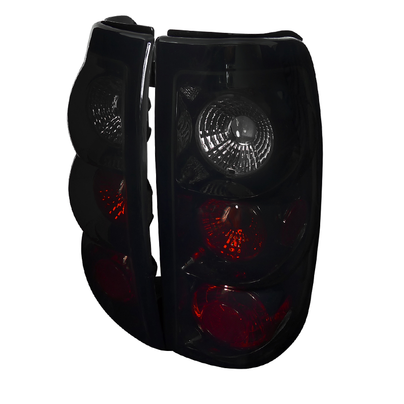 Euro Tail Lights Glossy Black Housing With Smoke Lens for Chevrolet  Silverado  years 2003-2006