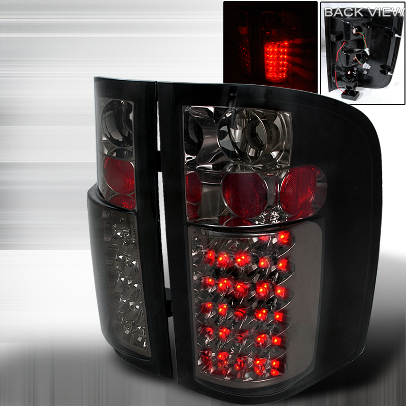 LED Tail Lights Smoke for Chevrolet Silverado years 2007-2011