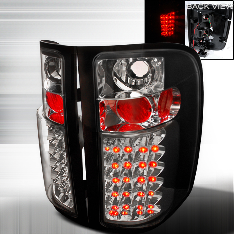 LED Tail Lights Black for Chevrolet Silverado years 2007-2011