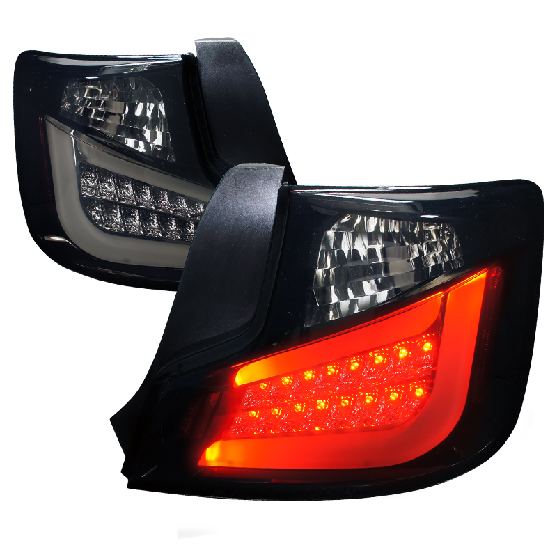 LED Tail Lights Glossy Black Housing With Smoke Lens for Scion  TC  years 2011-2011