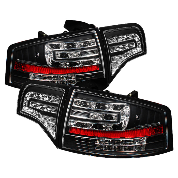 Audi A4 4Dr 06-08 LED Tail Lights - Black