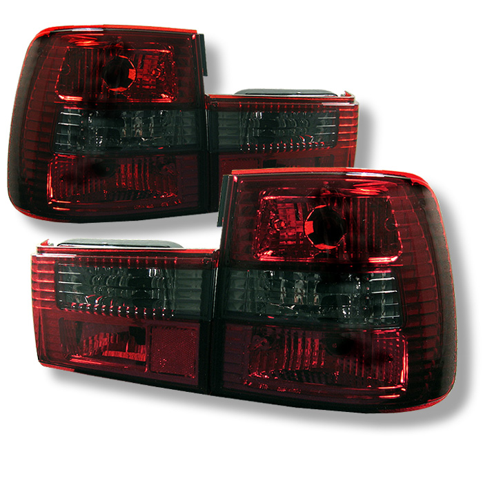 BMW E34 5-Series 88-95 Euro Style Tail Lights - Red Smoke